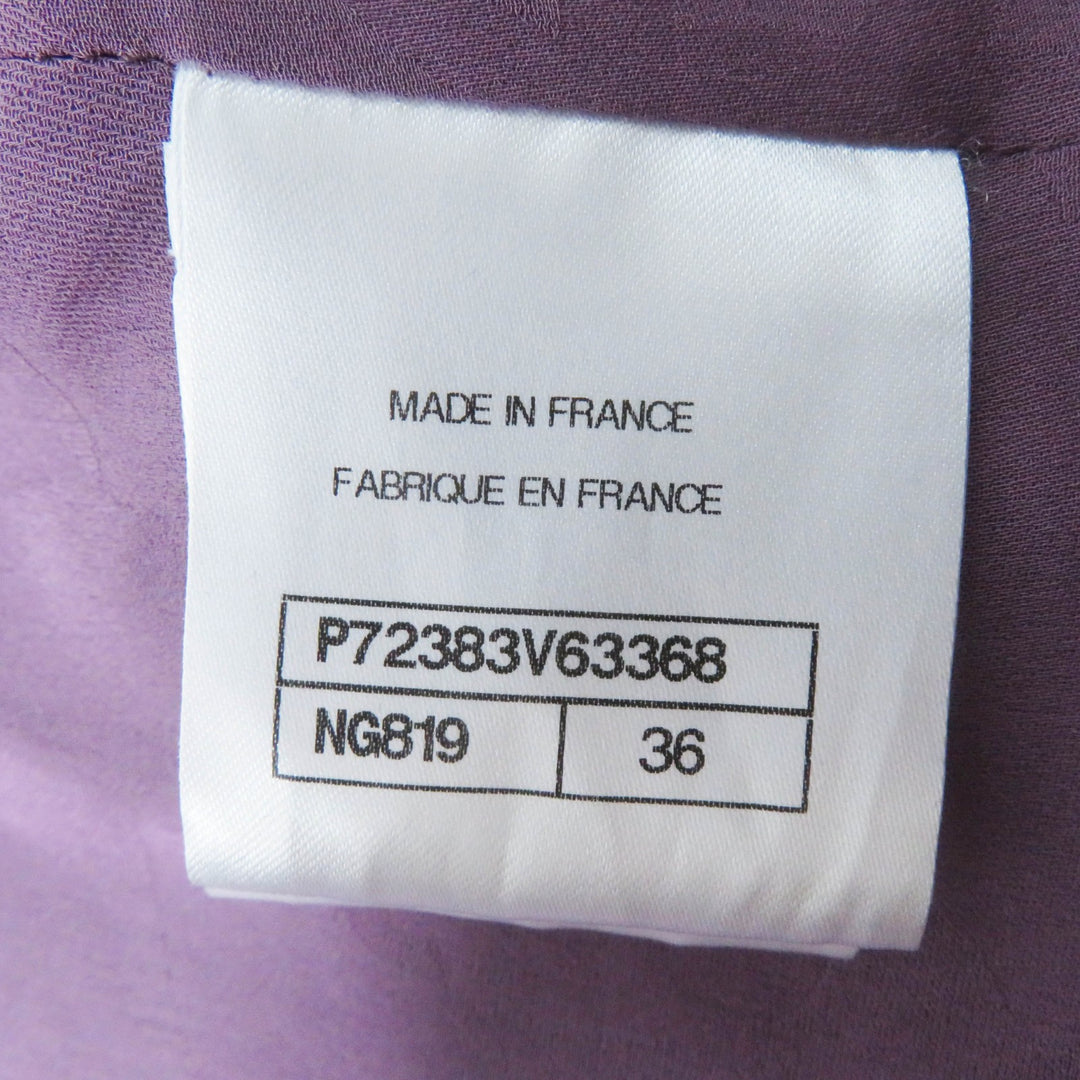 Excellent CHANEL Jacket lion button purple acrylic Women 36 22P P72383