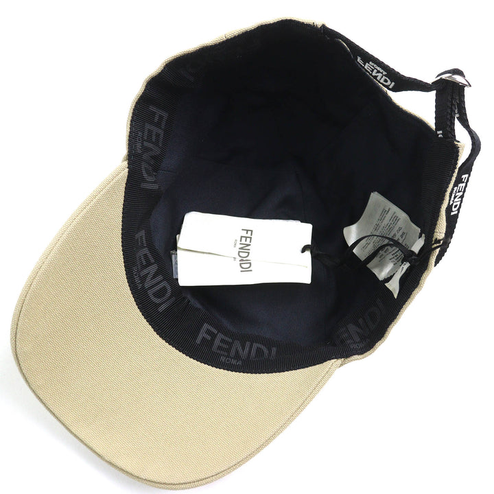 Pristine FENDI cap Logo Floral Rose Embroidery Baseball Cap Hat Women 58 FXQ675