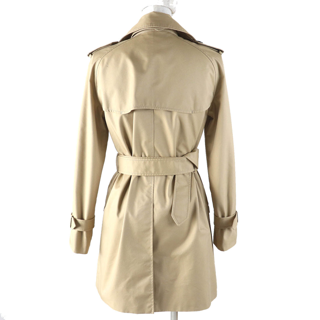 Excellent COACH trench coat Leopard Pattern Lining Logo Button Belt Included XS
