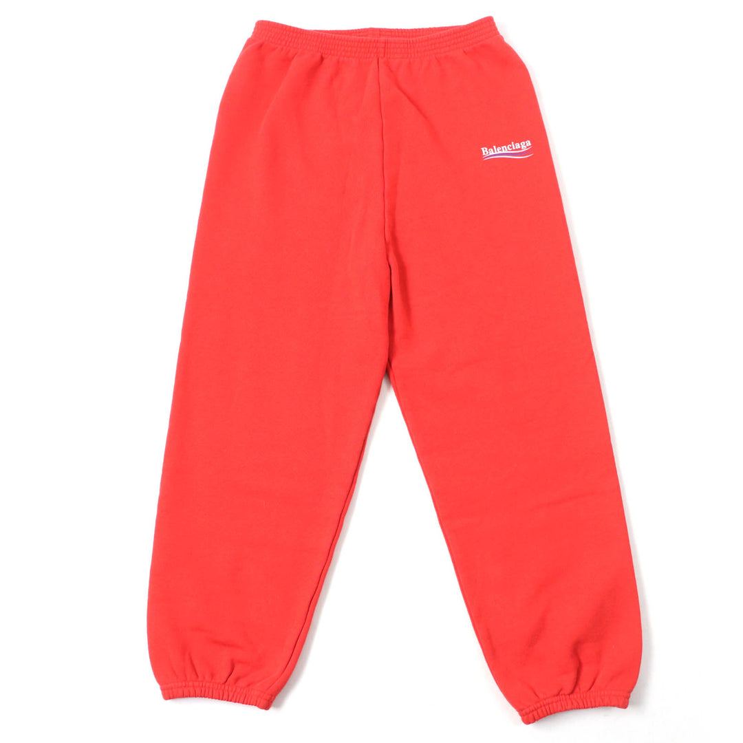 Pristine BALENCIAGA Pants campaign logo sweatshirt Red cotton Kids 8 508232
