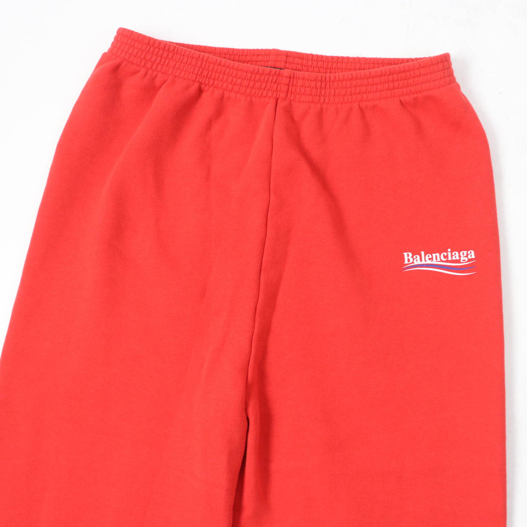 Pristine BALENCIAGA Pants campaign logo sweatshirt Red cotton Kids 8 508232