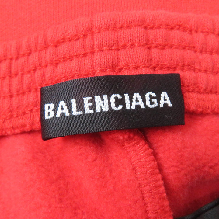 Pristine BALENCIAGA Pants campaign logo sweatshirt Red cotton Kids 8 508232
