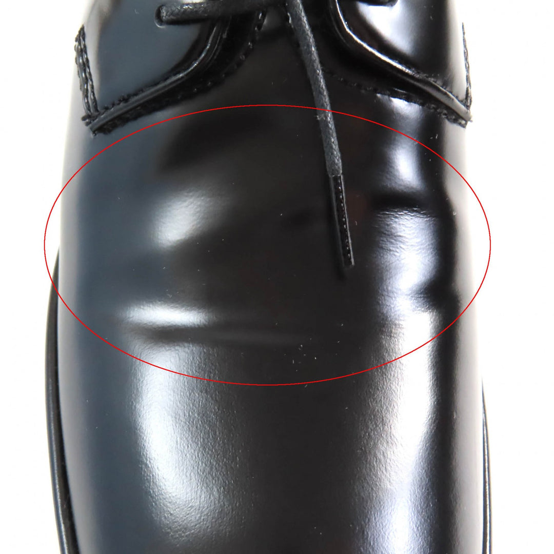 Great PRADA Dress shoes Back logo platform lace-up black leather Women 35.5