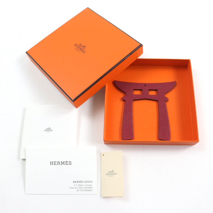 Great HERMES Bag charm Petit H Torii Epsom Togo Women