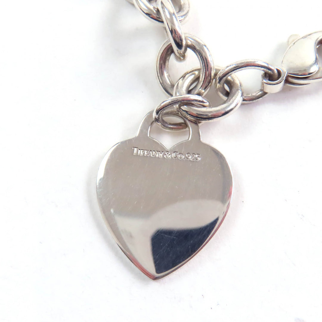 Great TIFFANY&Co. bracelet Heart tag Silver SV925 Women