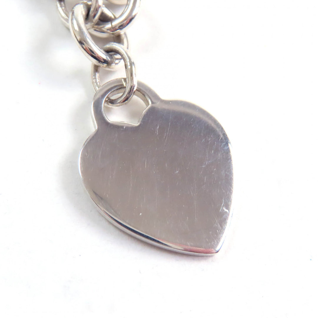 Great TIFFANY&Co. bracelet Heart tag Silver SV925 Women