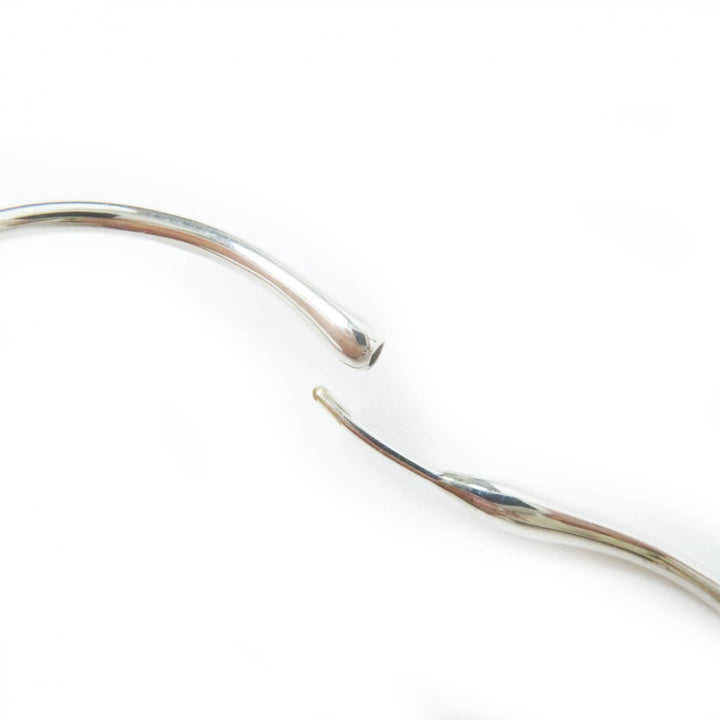 Great TIFFANY&Co. Pierce Open Heart Medium Hoops for both ears Silver AG925 Women
