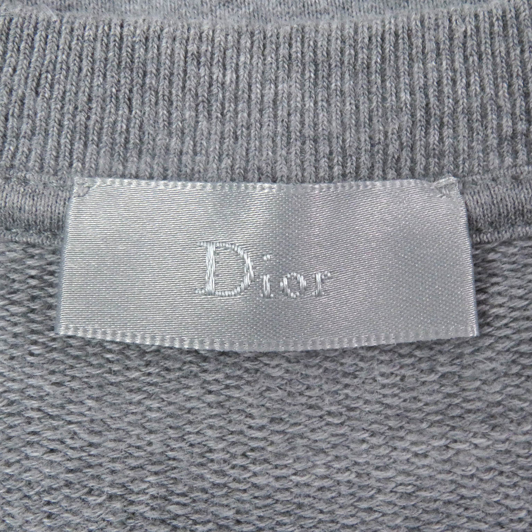 Great Dior HOMME sweat HARDIOR logo crew neck gray cotton mens XS 733J602I1664