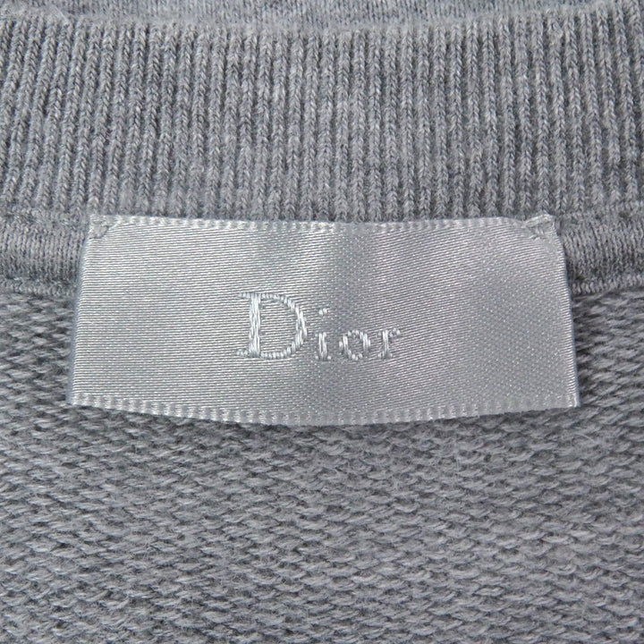 Great Dior HOMME sweat HARDIOR logo crew neck gray cotton mens XS 733J602I1664