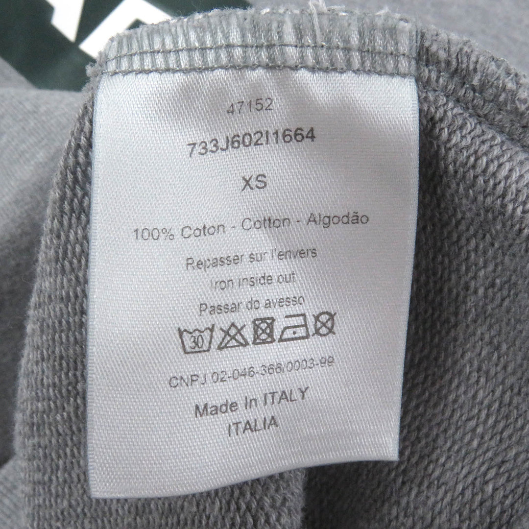 Great Dior HOMME sweat HARDIOR logo crew neck gray cotton mens XS 733J602I1664