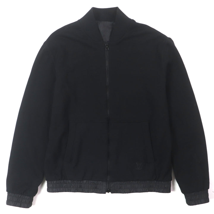LOUIS VUITTON Bomber jacket with embroidered logo black cotton mens M