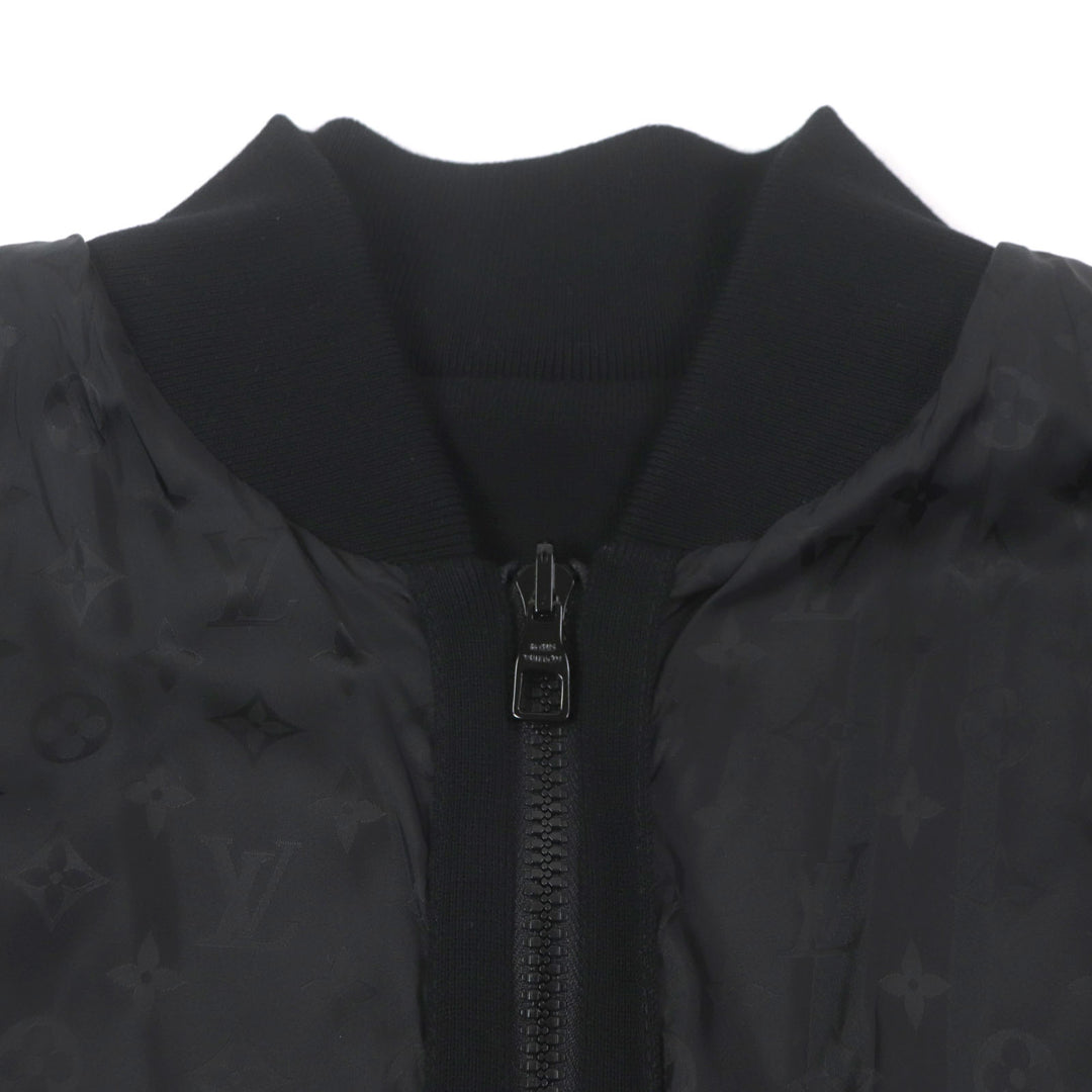 LOUIS VUITTON Bomber jacket with embroidered logo black cotton mens M