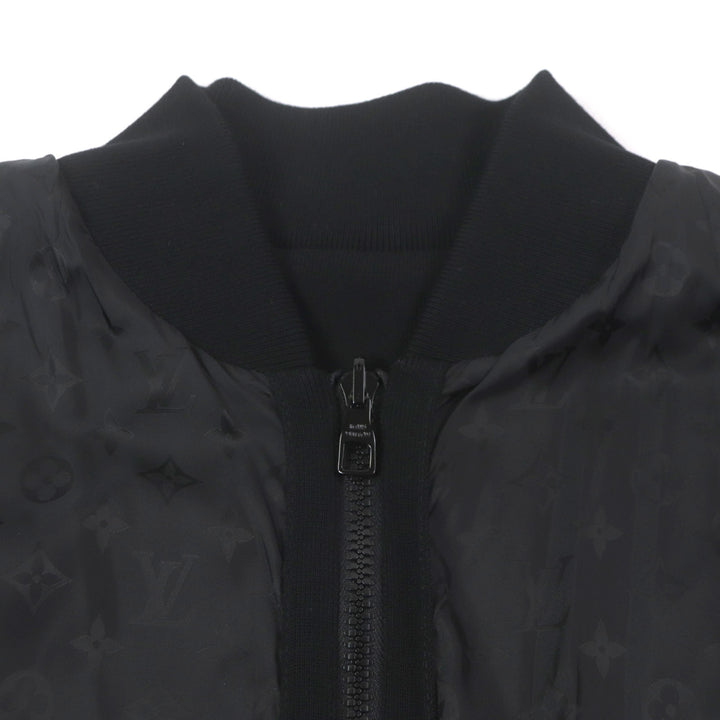 LOUIS VUITTON Bomber jacket with embroidered logo black cotton mens M