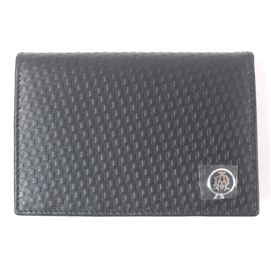Excellent Dunhill Card Case MICRO D-EIGHT Micro D-Eight Business Card Holder black leather mens