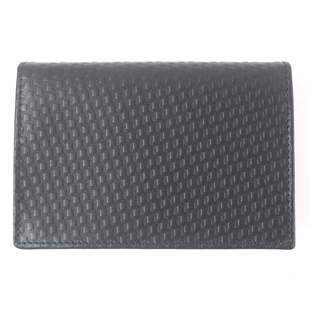 Excellent Dunhill Card Case MICRO D-EIGHT Micro D-Eight Business Card Holder black leather mens