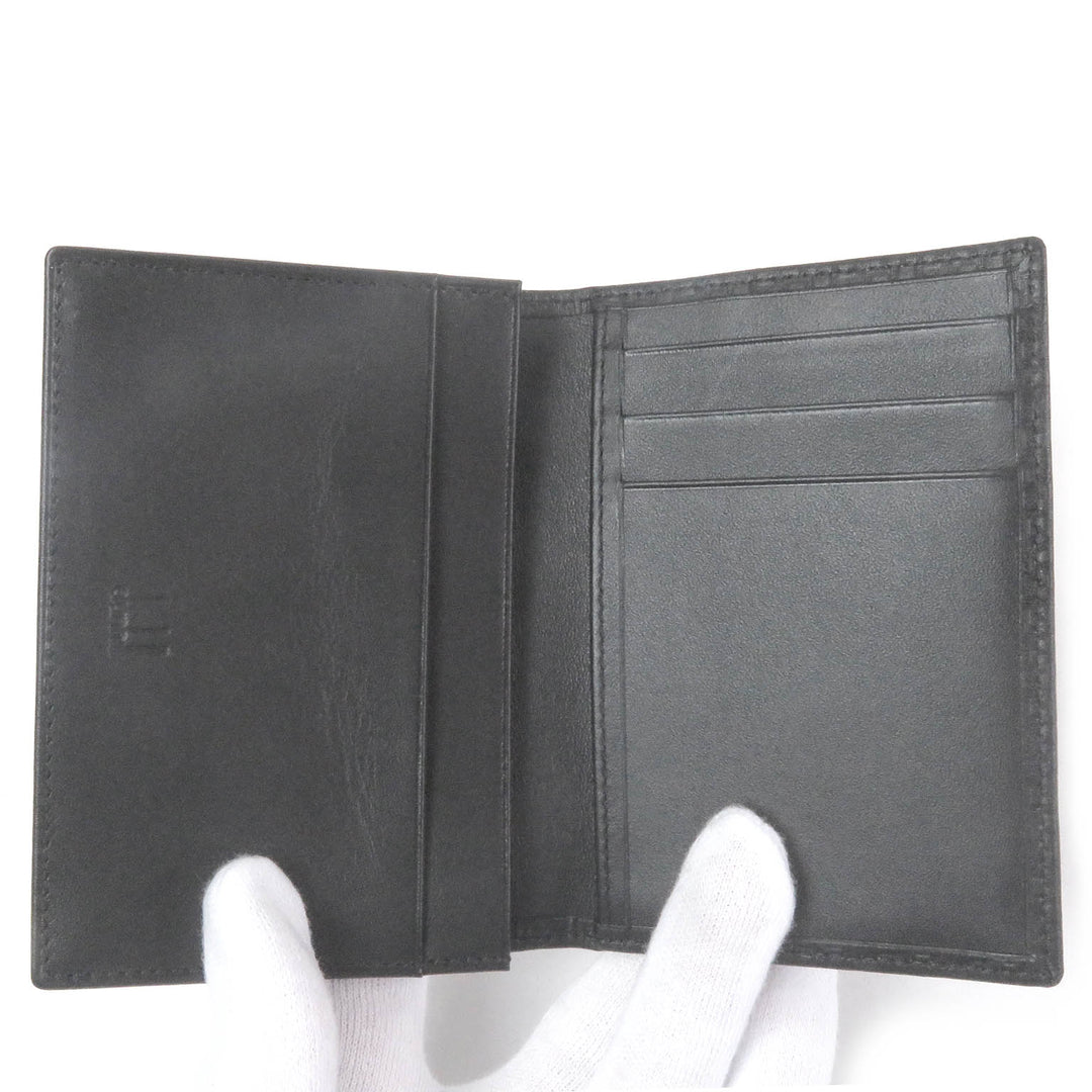 Excellent Dunhill Card Case MICRO D-EIGHT Micro D-Eight Business Card Holder black leather mens