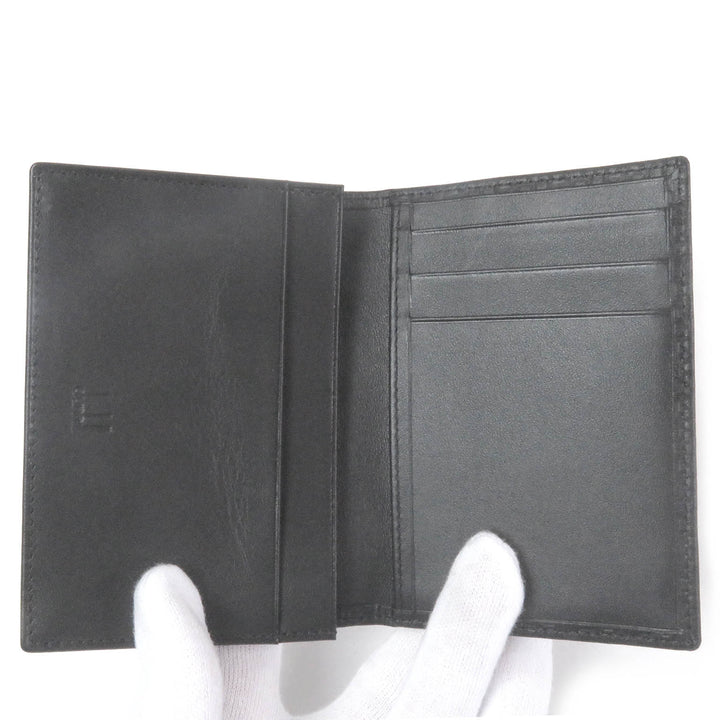 Excellent Dunhill Card Case MICRO D-EIGHT Micro D-Eight Business Card Holder black leather mens