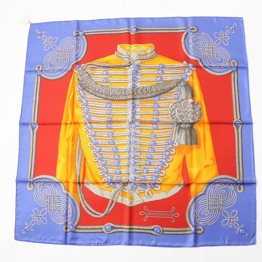 Pristine HERMES scarf Galons et Brandebourgs silk Women