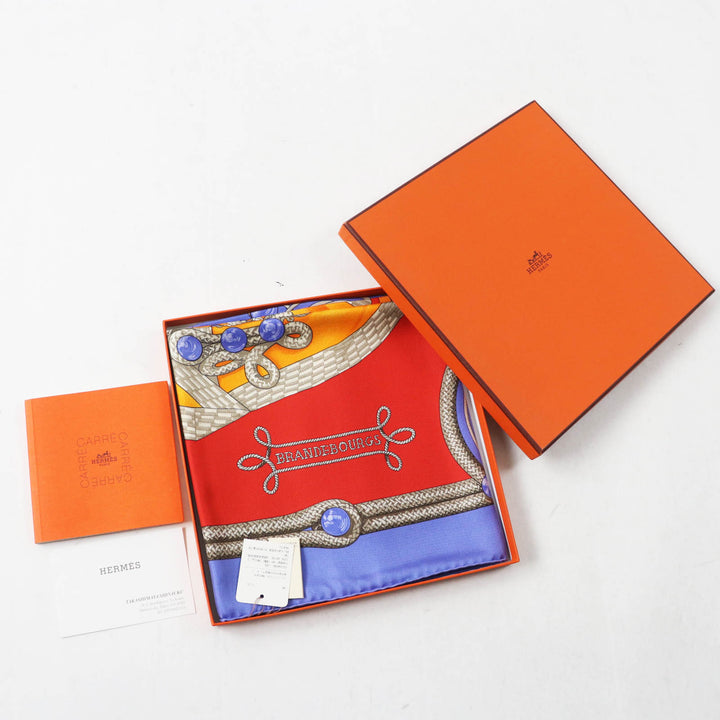 Pristine HERMES scarf Galons et Brandebourgs silk Women