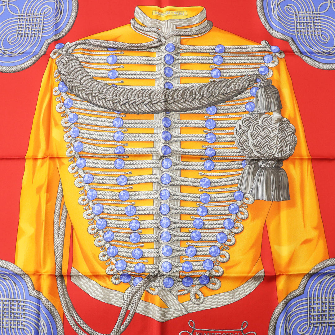 Pristine HERMES scarf Galons et Brandebourgs silk Women