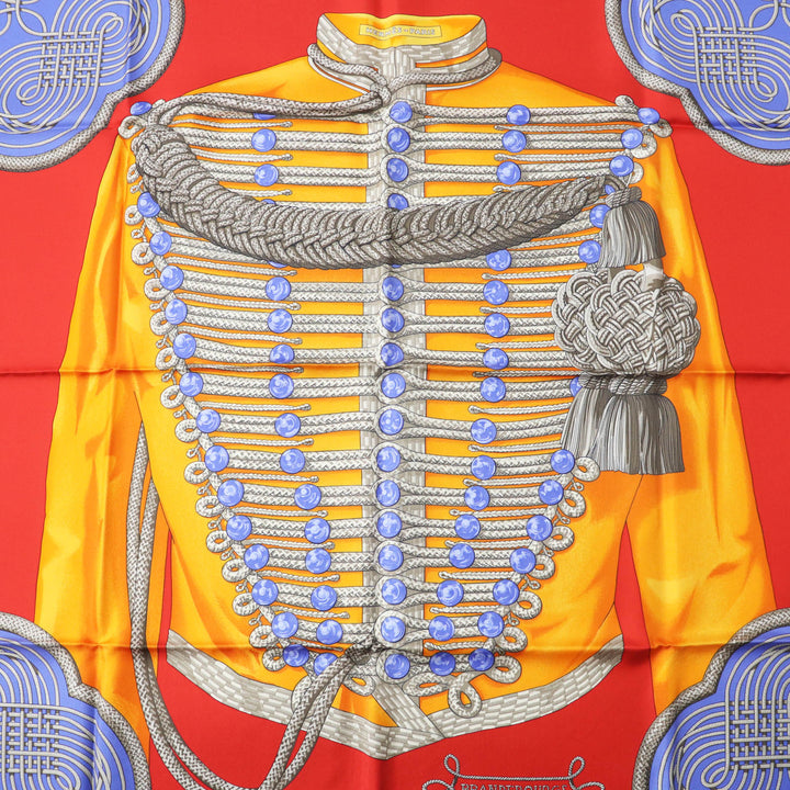 Pristine HERMES scarf Galons et Brandebourgs silk Women