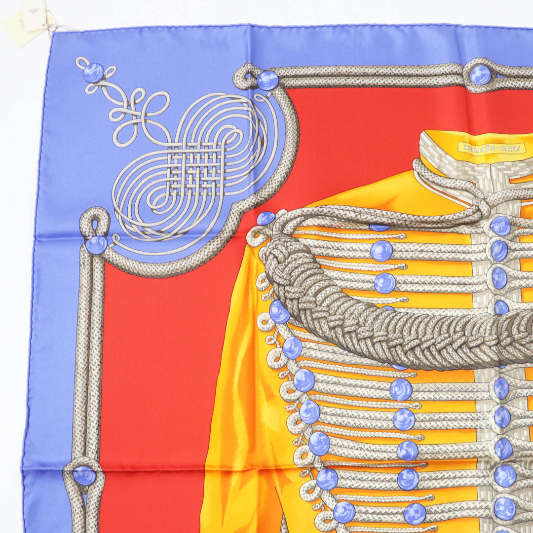 Pristine HERMES scarf Galons et Brandebourgs silk Women
