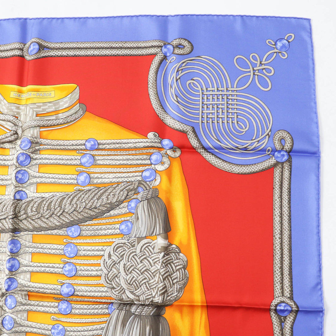 Pristine HERMES scarf Galons et Brandebourgs silk Women