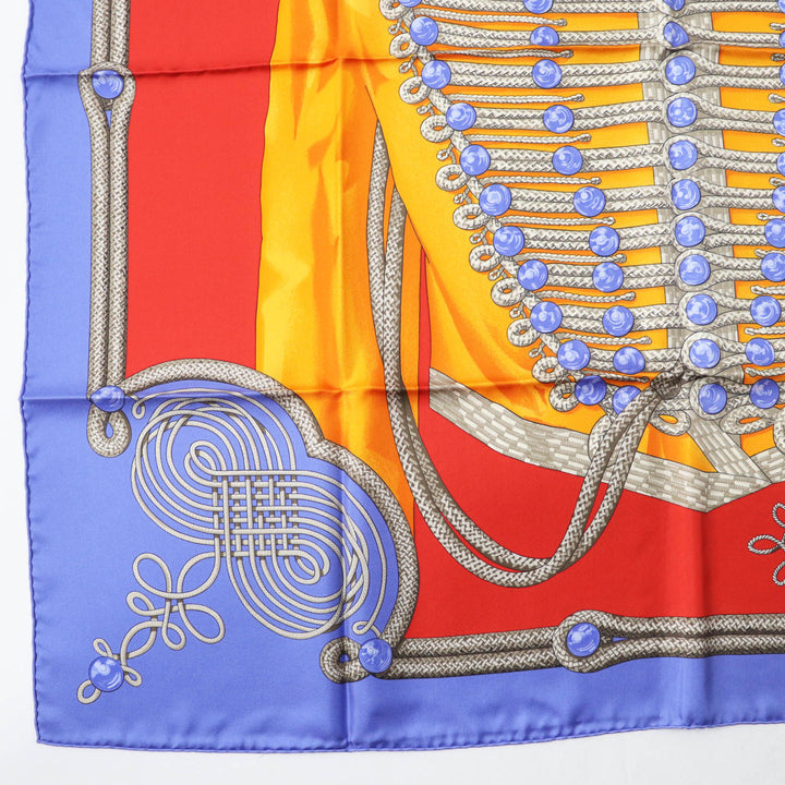 Pristine HERMES scarf Galons et Brandebourgs silk Women