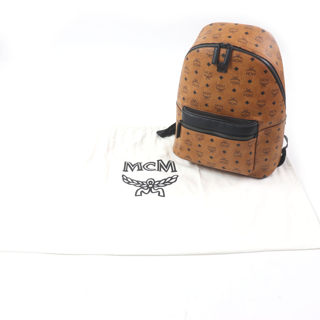 Pristine MCM Backpack Daypack Stark Backpack in Visetos Medium canvas
