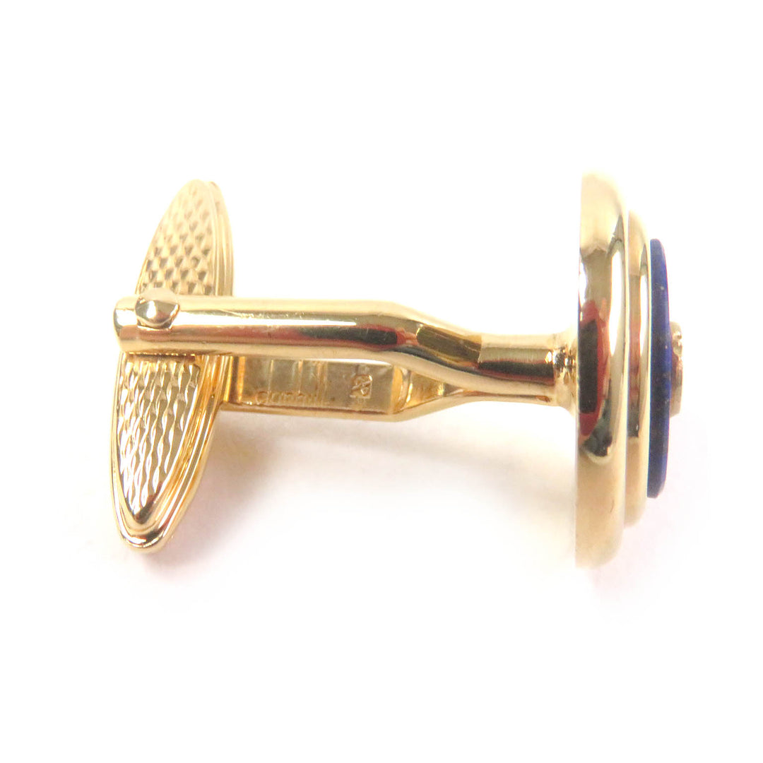 Great Dunhill Cufflinks & tie pin Gold blue Accessories Men's Jewelry