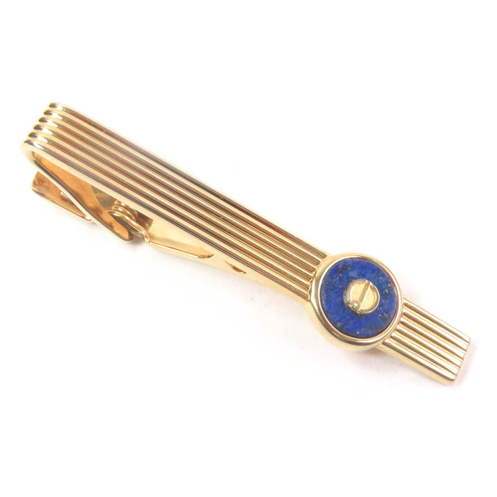 Great Dunhill Cufflinks & tie pin Gold blue Accessories Men's Jewelry