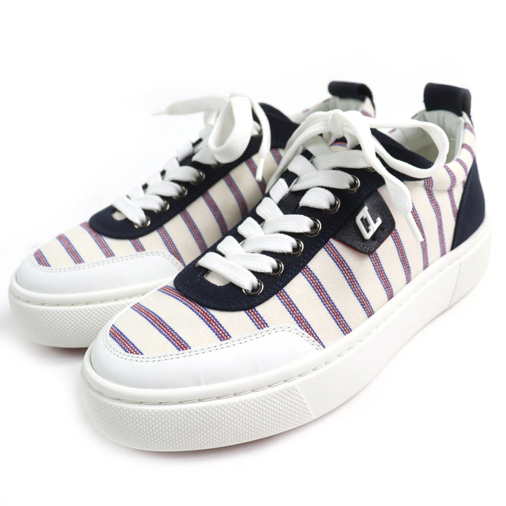 Pristine Christian Louboutin Low cut sneakers HAPPYRUI border canvas Women