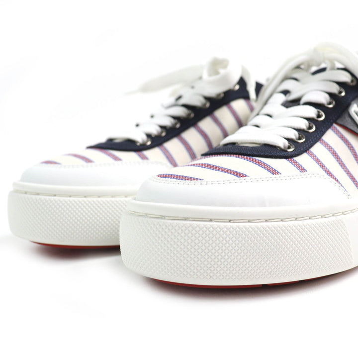 Pristine Christian Louboutin Low cut sneakers HAPPYRUI border canvas Women