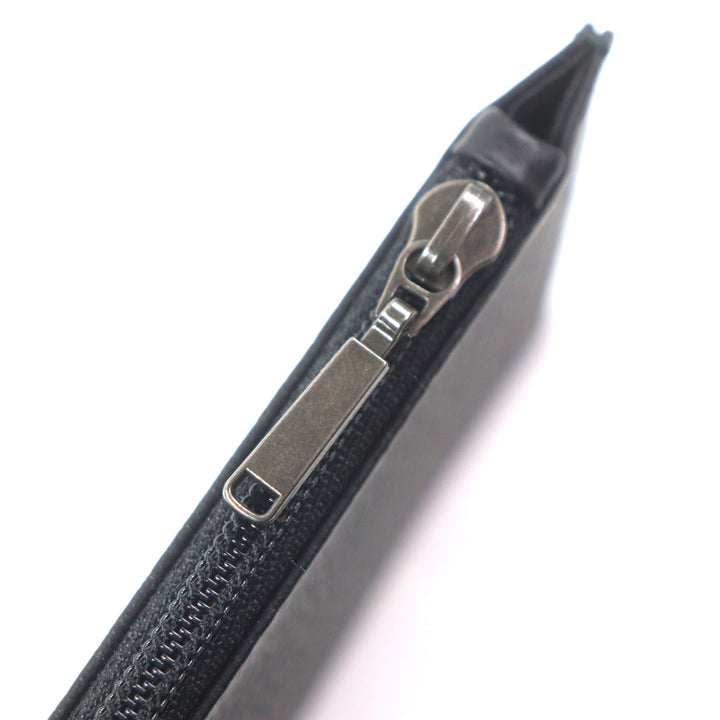Excellent Dunhill Purse Logo Metal Travel Pouch Organizer Leather Wallet Bifold Wallet black leather mens