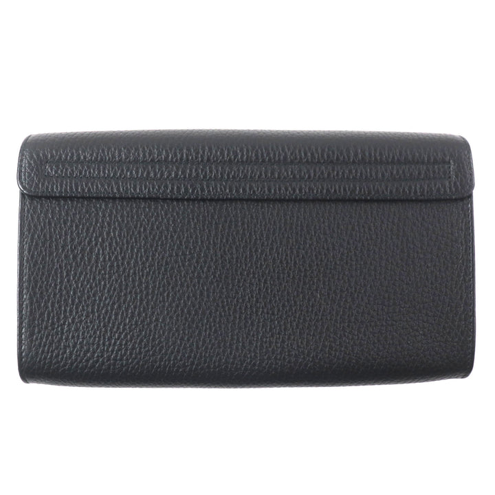 Excellent Dunhill Purse Logo Metal Travel Pouch Organizer Leather Wallet Bifold Wallet black leather mens
