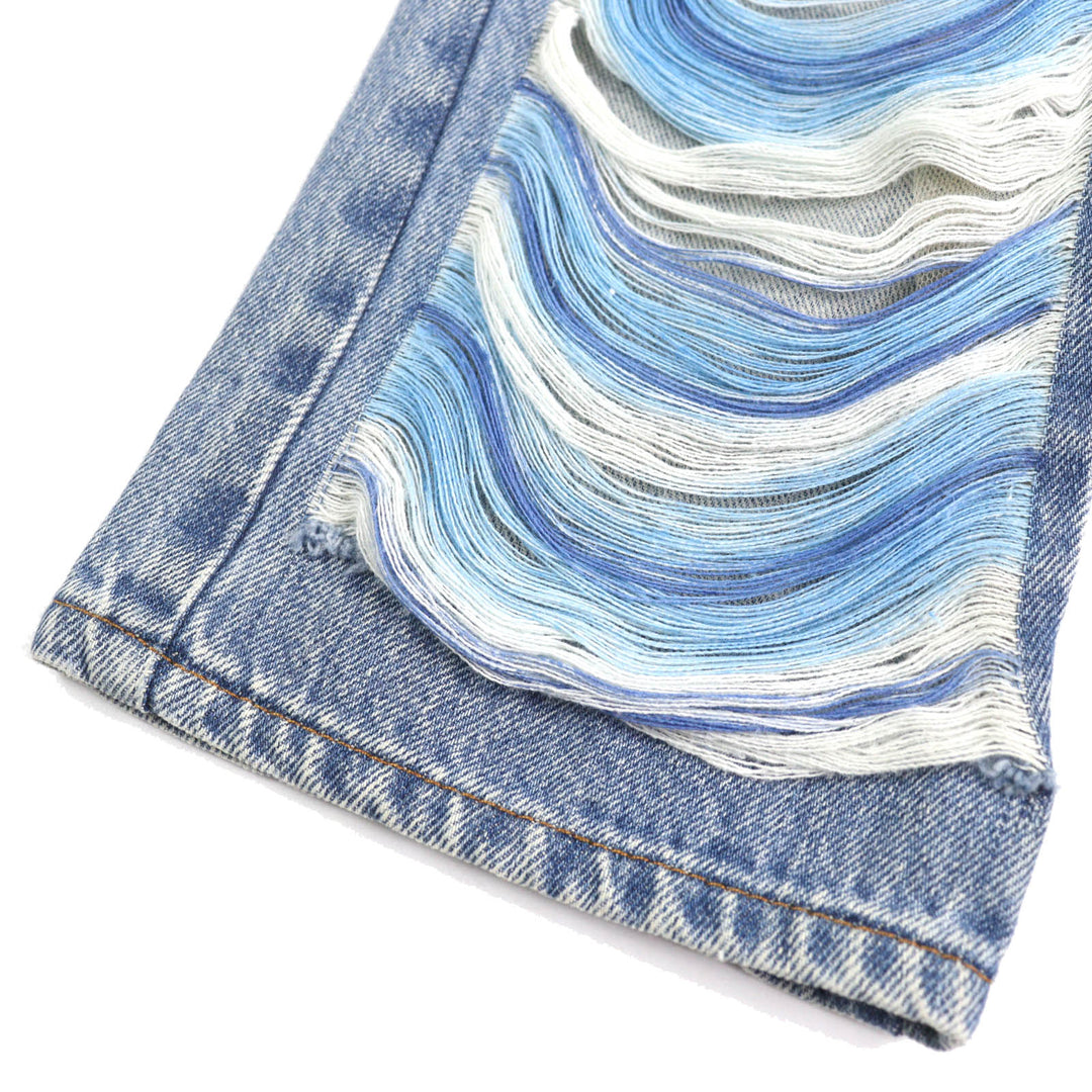 Excellent CHANEL Denim pants COCO Mark Button Indigo blue Women 34 P60217V46019
