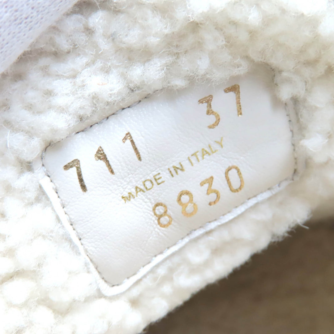 Pristine PRADA Sandals Suede shearling slippers Suede leather Women 37 1S711M