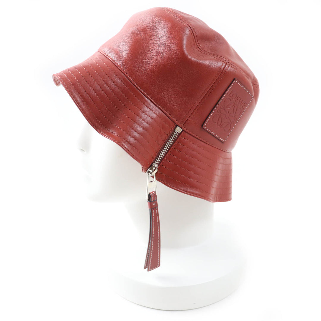Excellent LOEWE hat Fisherman hat/bucket with anagram patch terracotta