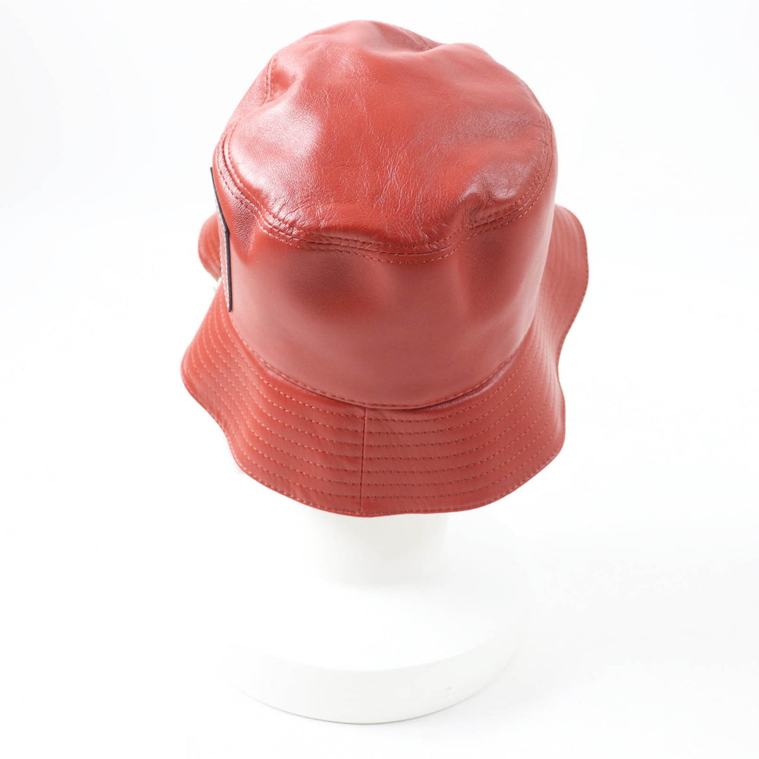 Excellent LOEWE hat Fisherman hat/bucket with anagram patch terracotta