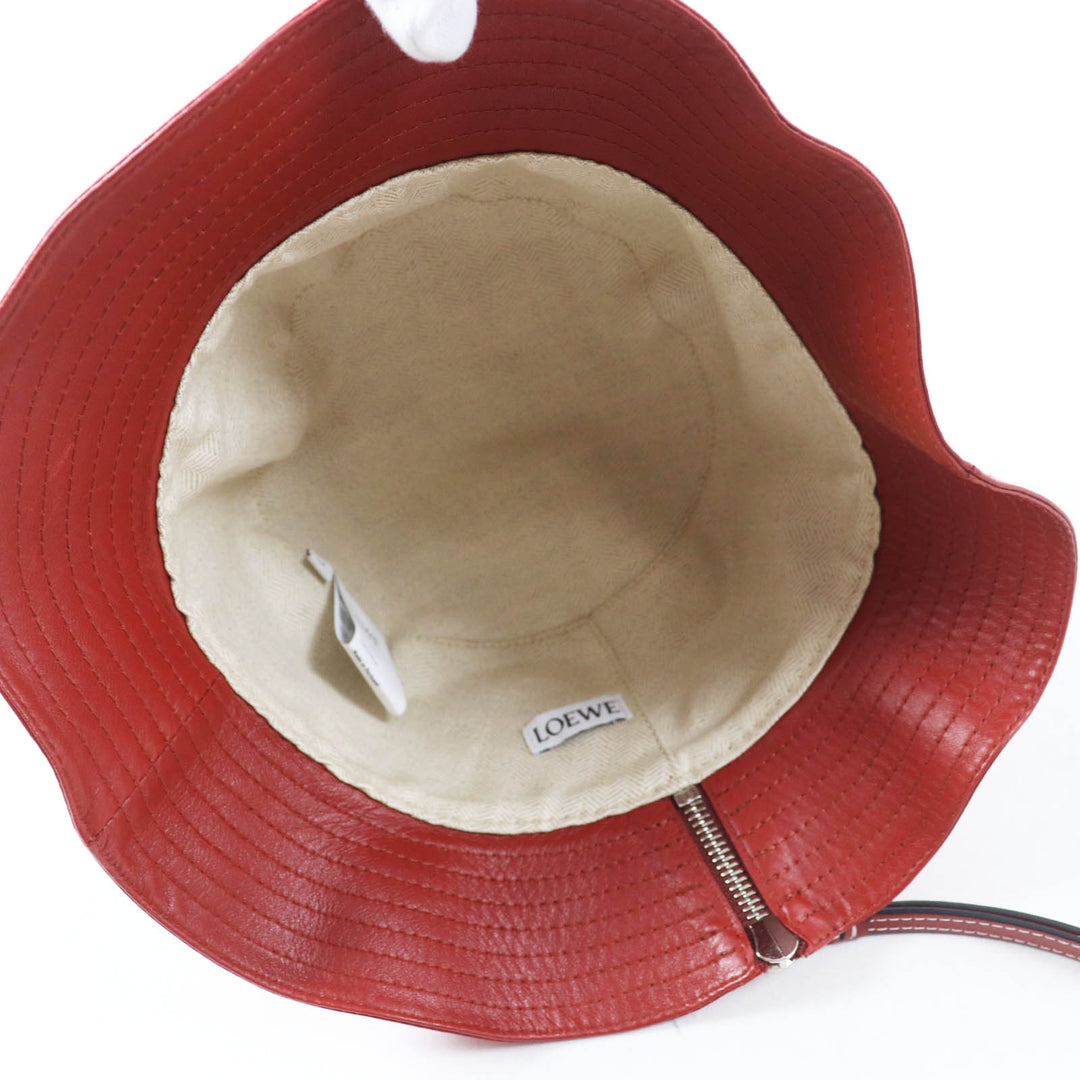 Excellent LOEWE hat Fisherman hat/bucket with anagram patch terracotta