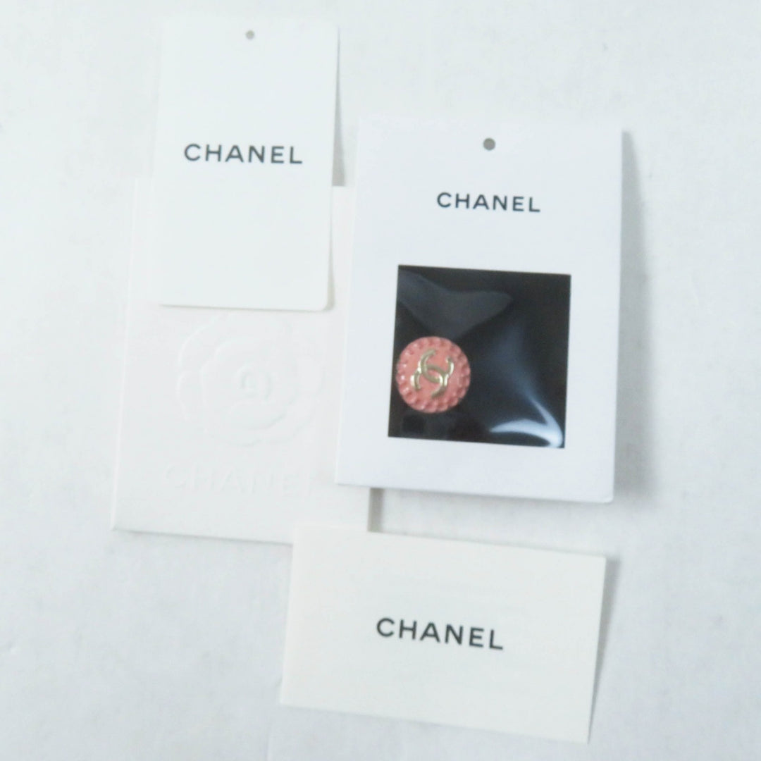 Excellent CHANEL coat COCO Button Tweed Switching Velvet Black pink Women 38 22B P73309