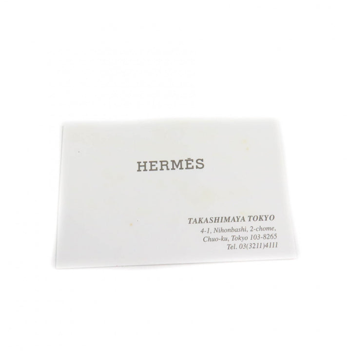 Excellent HERMES Cosmetics Pouch Bored Pouch PM H logo embroidery Navy Women