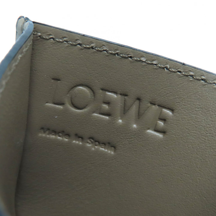 Pristine LOEWE Card Case Signature Plain Cardholder Brown yellow leather Women