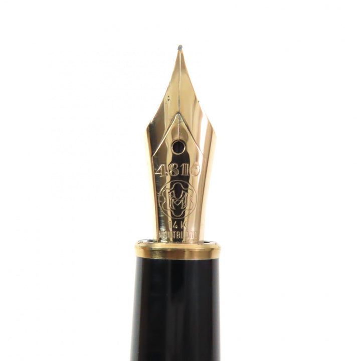 MONTBLANC fountain pen Meisterstück Classic white star Black gold 14K mens