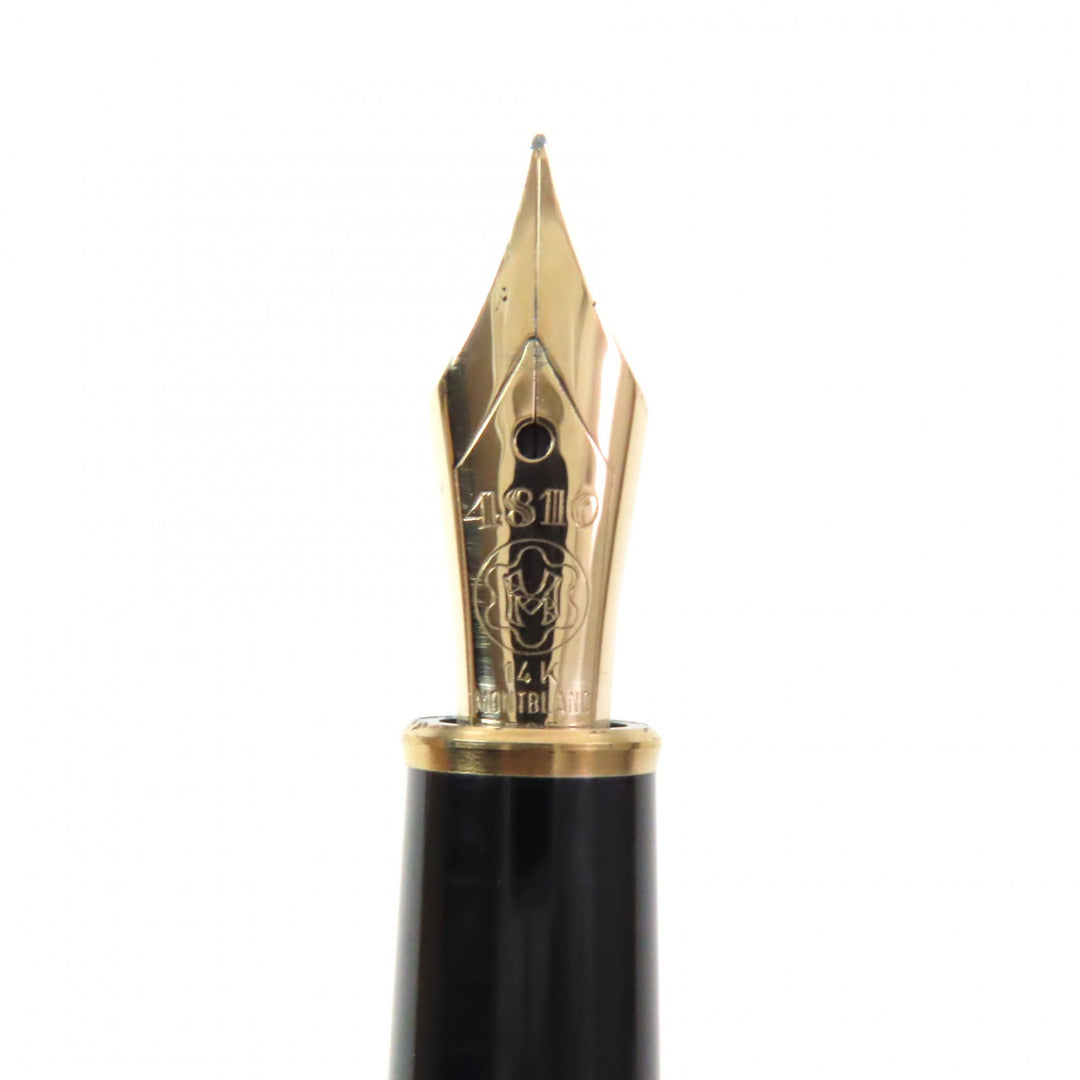 Very Good MONTBLANC fountain pen Meisterstück Classic white star black 14K mens