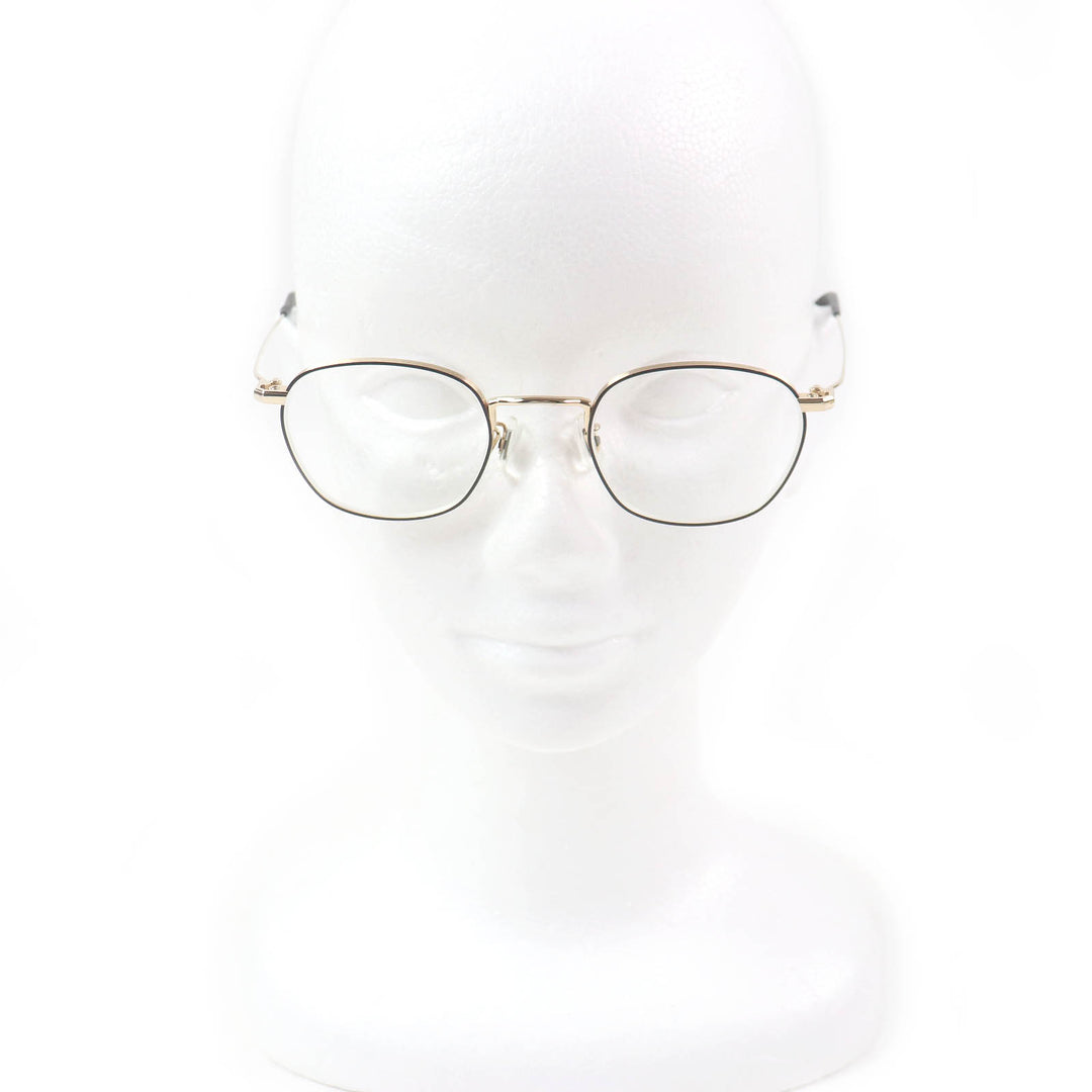Excellent E5 eyevan Glasses m9 Wellington White gold black ー mens