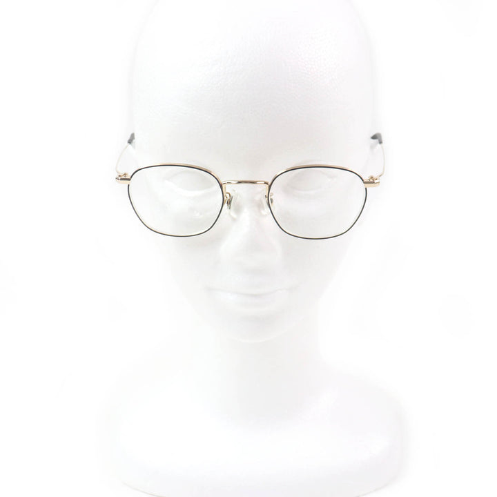 Excellent E5 eyevan Glasses m9 Wellington White gold black ー mens