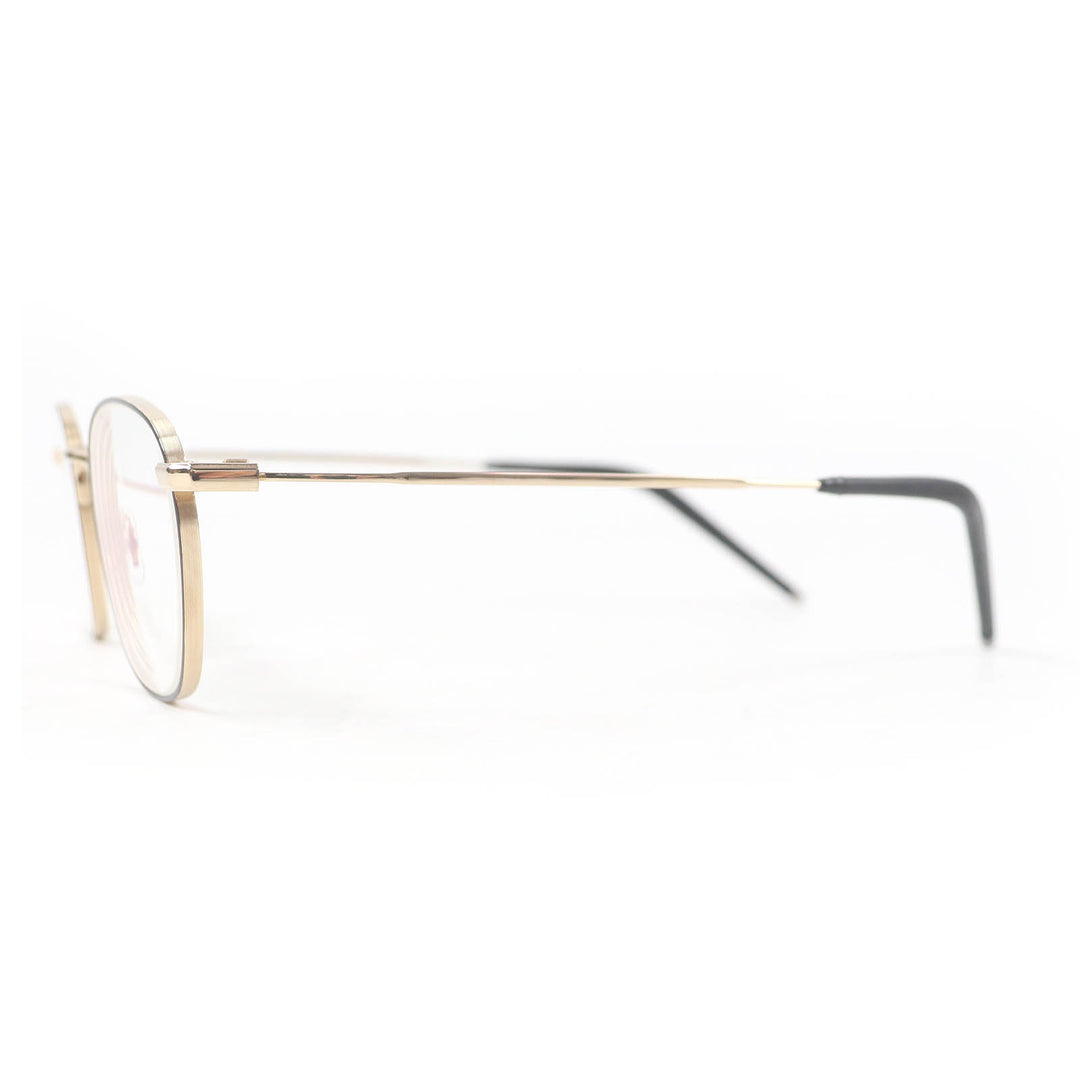 Excellent E5 eyevan Glasses m9 Wellington White gold black ー mens