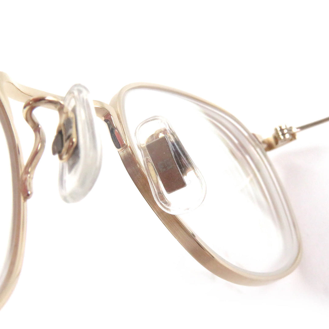 Excellent E5 eyevan Glasses m9 Wellington White gold black ー mens