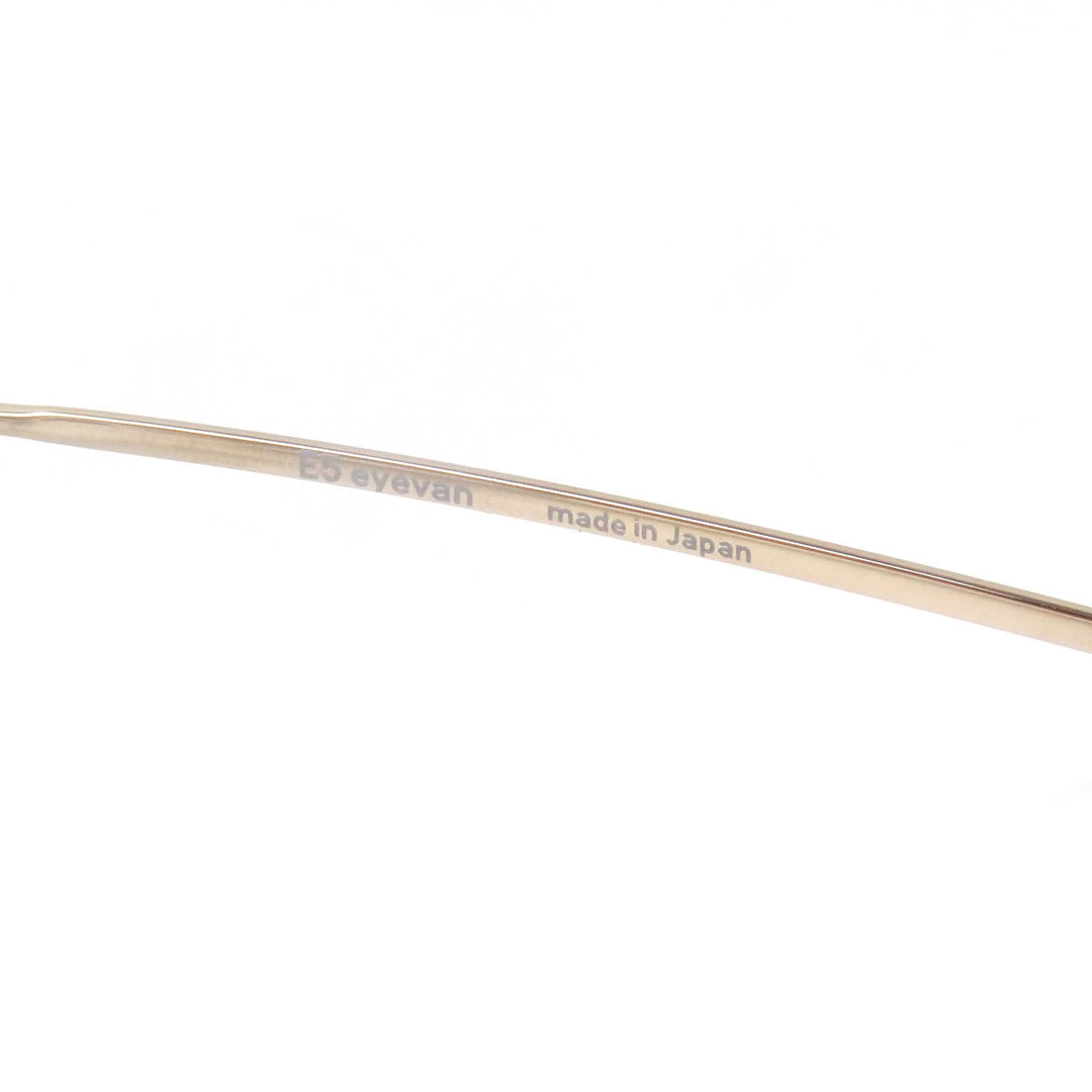 Excellent E5 eyevan Glasses m9 Wellington White gold black ー mens